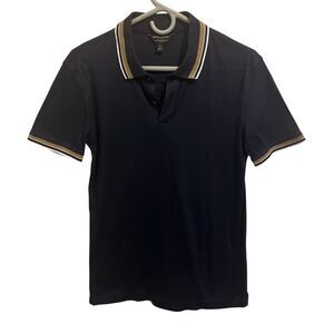 Banana Republic Blue and White Polo Shirt Classic Design